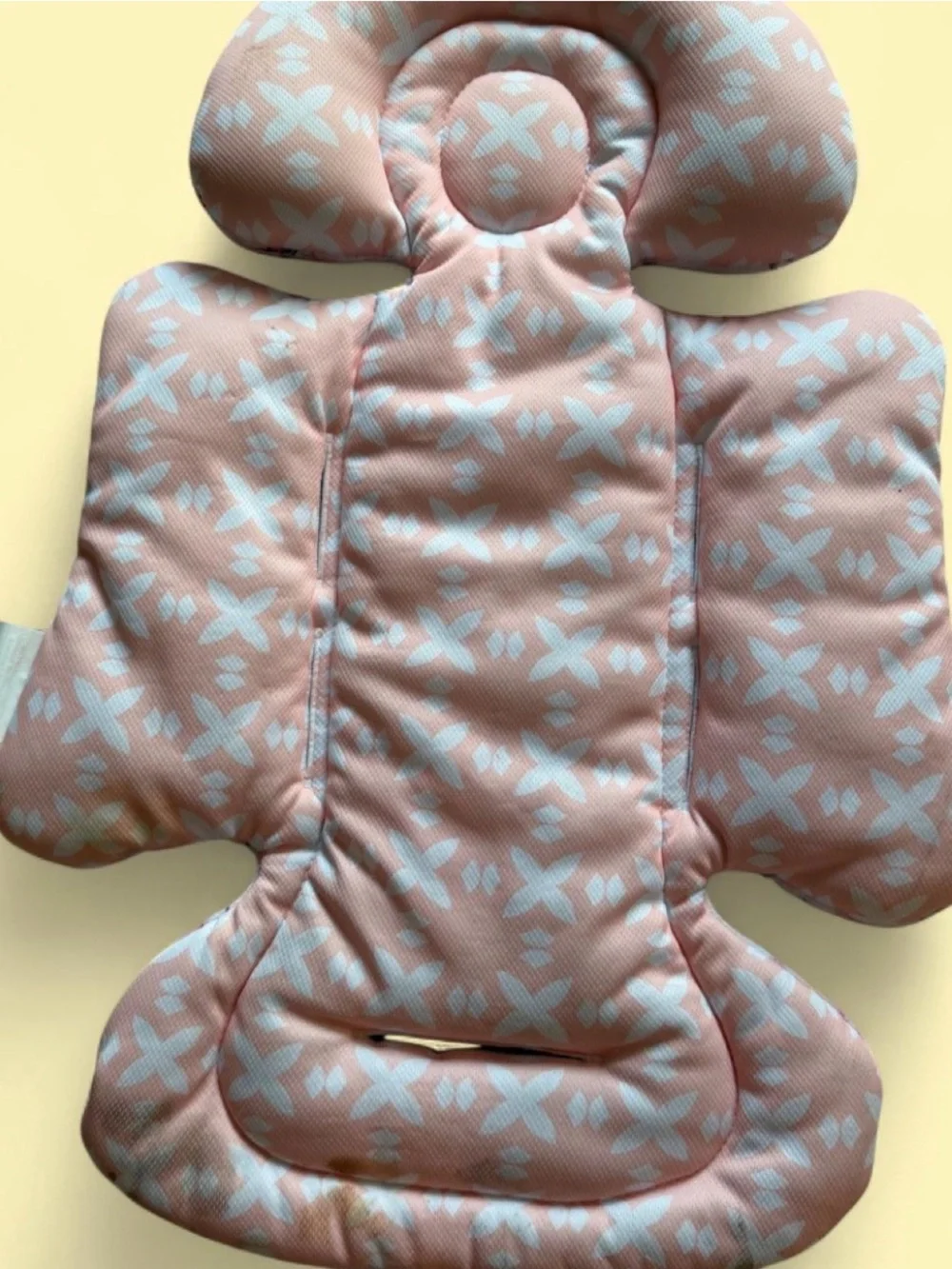 Quilted Floral Pink Baby Support Cushion for Strollers & Carriers